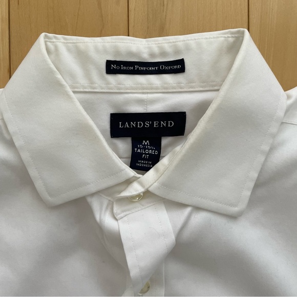 Mens Lands end supima no iron pinpoint Oxford shirt - Picture 3 of 6